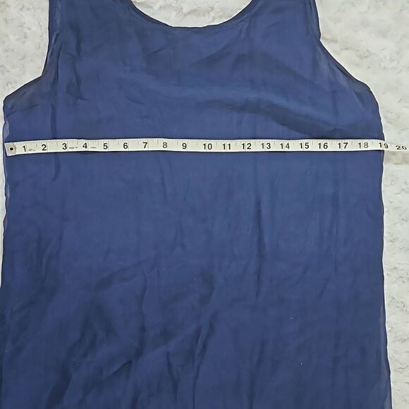 Vintage Robbie Bee 100% Silk Sequin Floral Accent 2 Piece Blue Dress and Blouse - Picture 15 of 16